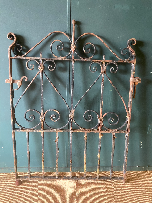 Heavy Victorian Antique Blacksmith Hand Made Wrought Iron Pedestrian Garden Gate