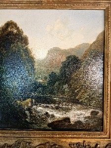 Discover captivating artistry with Henry Dawson's oil canvas "River In North Wales". Explore this unique British landscape masterpiece, handpicked for your collection. Book a viewing now!