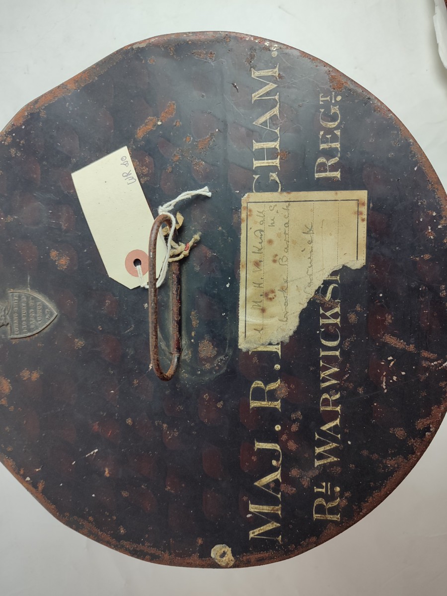 Shop our collection of historical military products. Own a piece of history with a tin helmet once used by Major M H V Kendall. Discover, learn, and buy today!