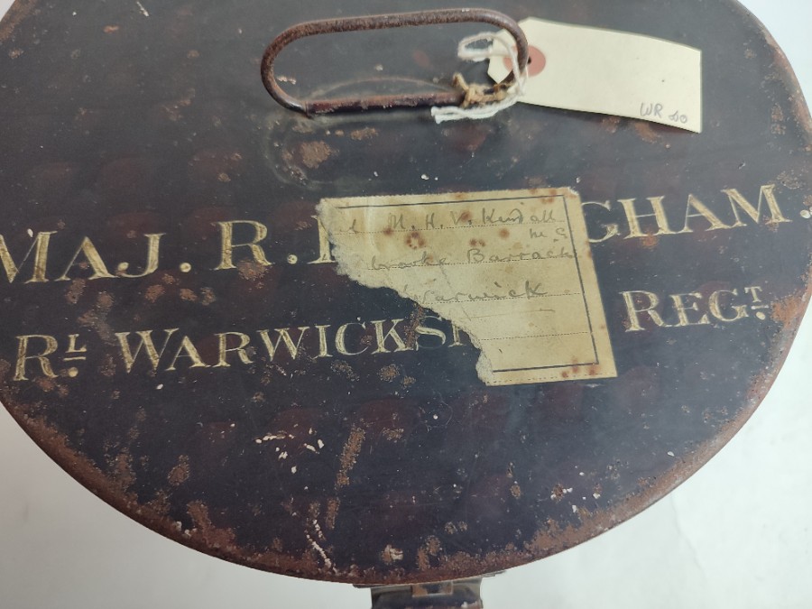 Shop our collection of historical military products. Own a piece of history with a tin helmet once used by Major M H V Kendall. Discover, learn, and buy today!