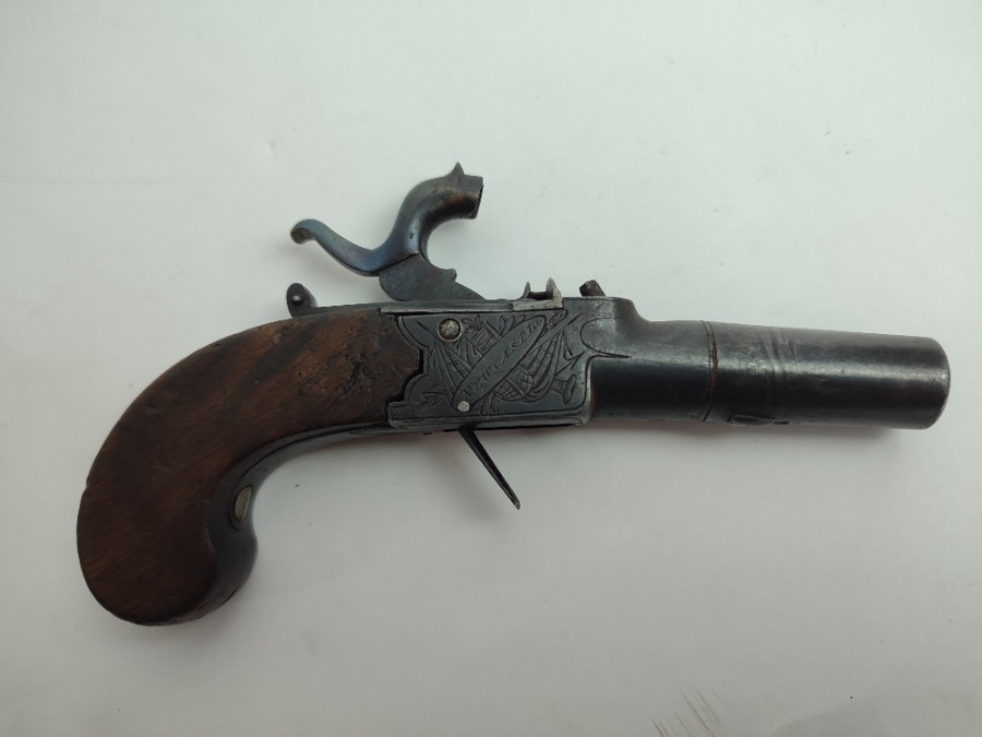 Percussion Muff Pistol by John of Newscastle.