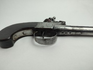 Flintlock Muff Pistol By Hill, London.