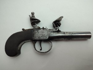 Flintlock Muff Pistol By Hill, London.