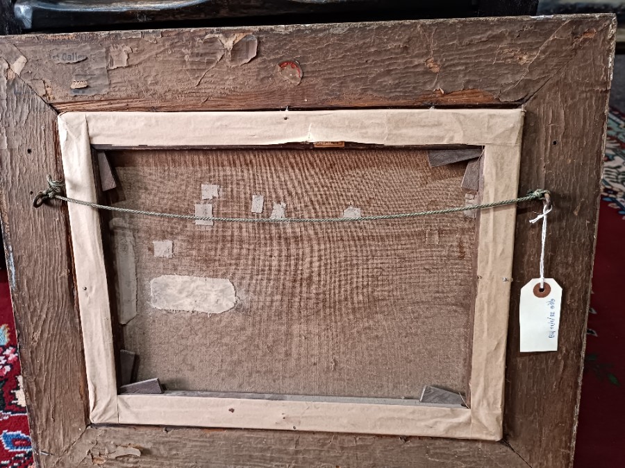 "The Watermill" Oil Painting Monogrammed HS