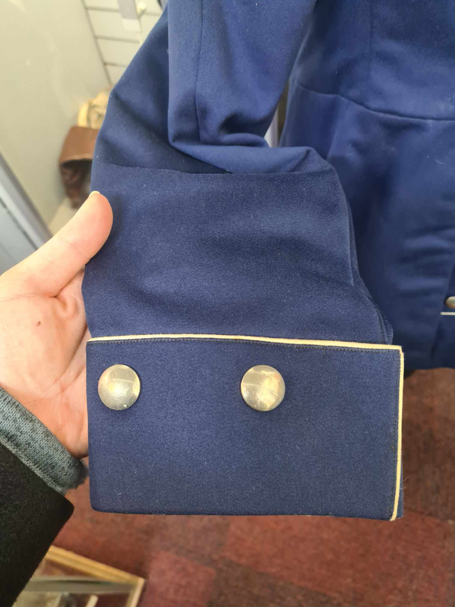 Discover our pre-WW1 Imperial German Prussian Administrative Officers unnamed waffenrock. Adorned in elegant dark blue Dunkelblau with white piping and gilt rank pip. Shop now for this unique piece of history!