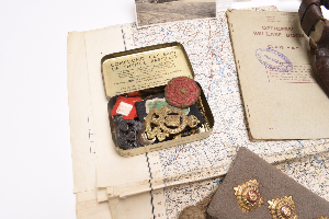 Interesting WW2 Grouping, Capt. Livesey, Incl. Medals, Sword, Hat, Maps And Insignia