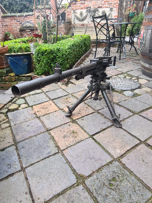 Italian 8mm Breda M37 Machine Gun And Tripod