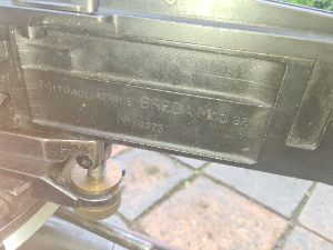 Italian 8mm Breda M37 Machine Gun And Tripod