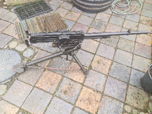 Italian 8mm Breda M37 Machine Gun And Tripod