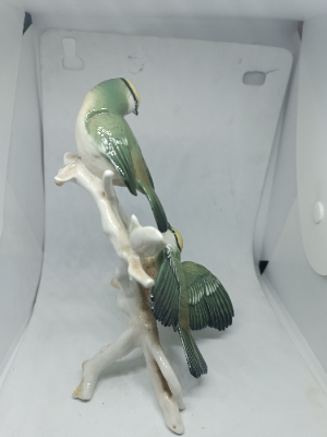 Explore our collection of unique German porcelain featuring a magnificent ceramic model of two Golden-Crowned Kinglets, circa 1869-1990. Discover the high-quality craftsmanship and fine details today.
