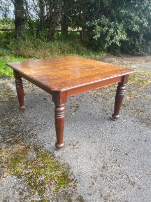 Large Antique Victorian Wind Out Extending Dining Table Seats 4 To 6 Comfortably