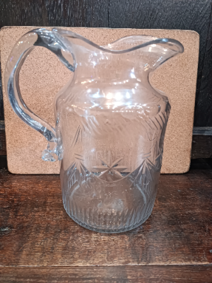 Large Georgian Cut Glass Water Jug, Circa 1820
