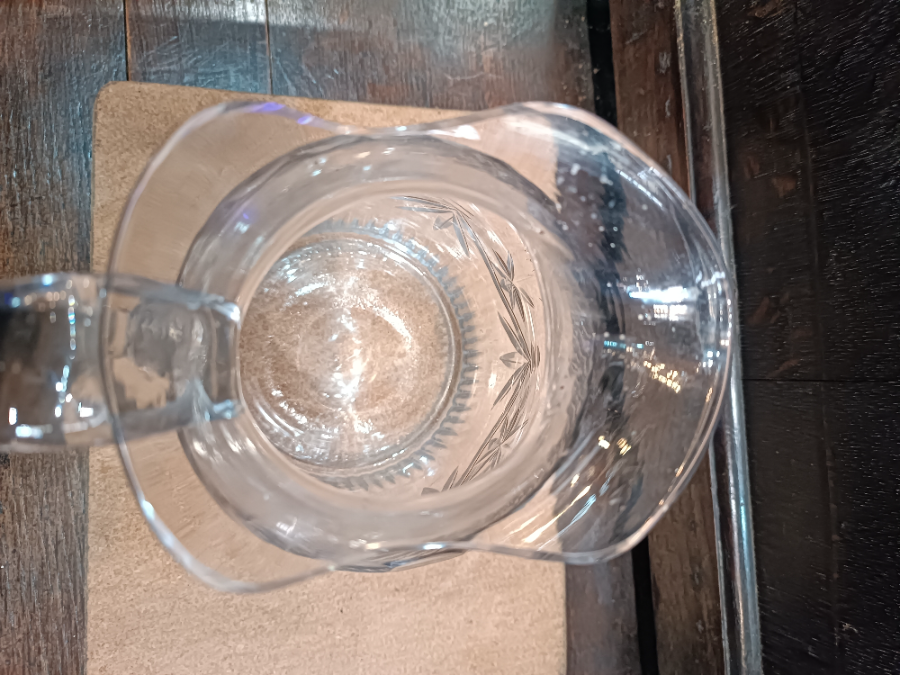 Large Georgian Cut Glass Water Jug, Circa 1820