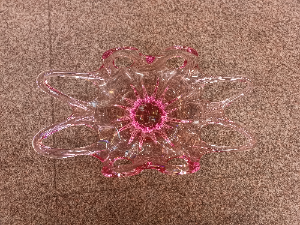 Large Mid 20th Century Hand Blown Murano Glass Bowl