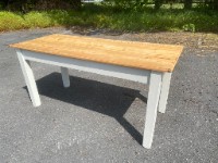Large Painted Pine Kitchen Dining Farmhouse Refectory Table Seats 6 Comfortably