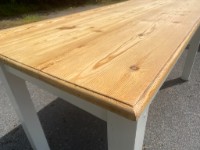 Large Painted Pine Kitchen Dining Farmhouse Refectory Table Seats 6 Comfortably