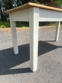 Large Painted Pine Kitchen Dining Farmhouse Refectory Table Seats 6 Comfortably