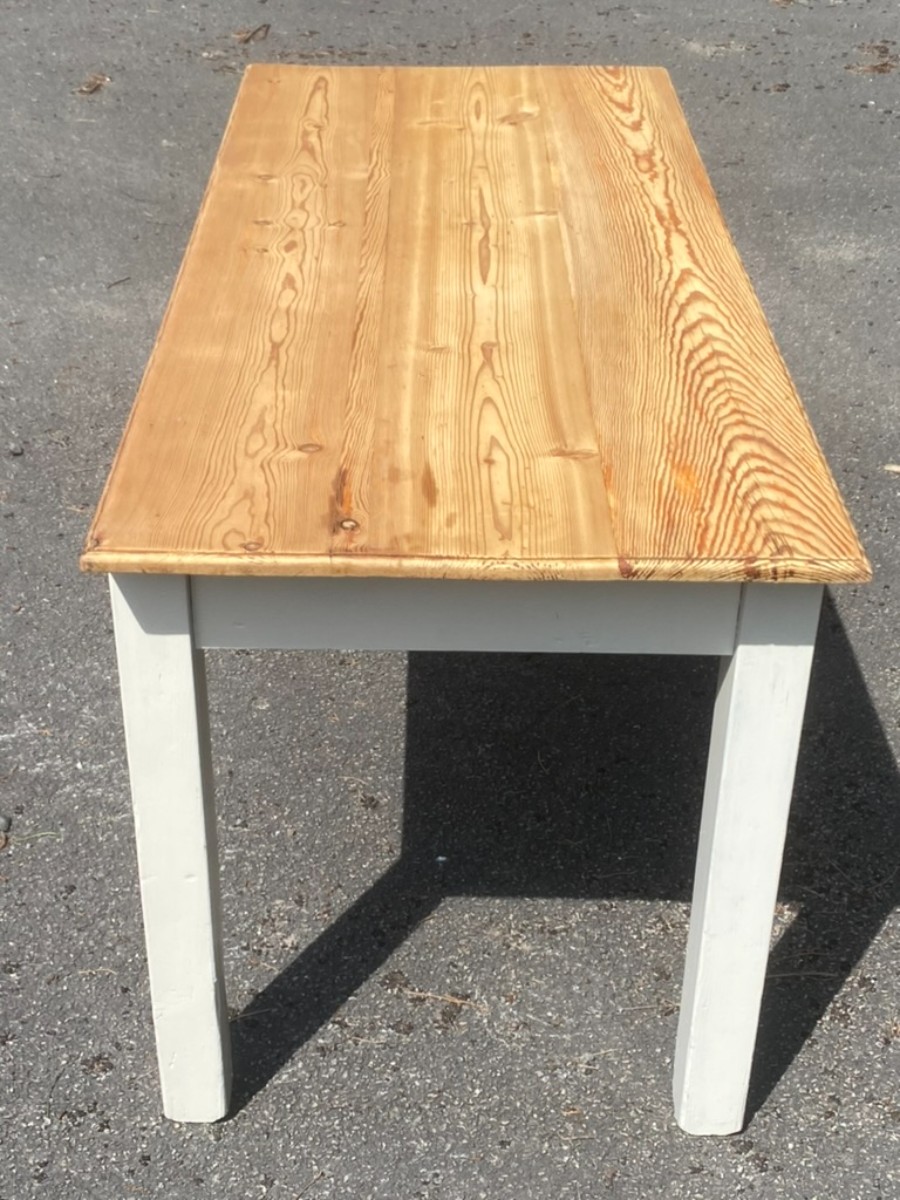 Large Painted Pine Kitchen Dining Farmhouse Refectory Table Seats 6 Comfortably