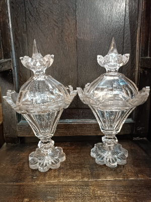 Large Pair Of 19th Century Pedestal Bowls And Covers