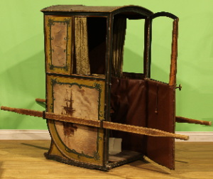 Explore our 18th Century French Sedan Chair, meticulously refurbished, steeped in history with Napoleonic documents. Act now and own a piece of history!