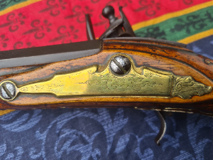 Discover our late 18th-century sporting rifle, minus trigger guard and removable shoulder stock. Act now and add this unique piece to your antique firearm collection!