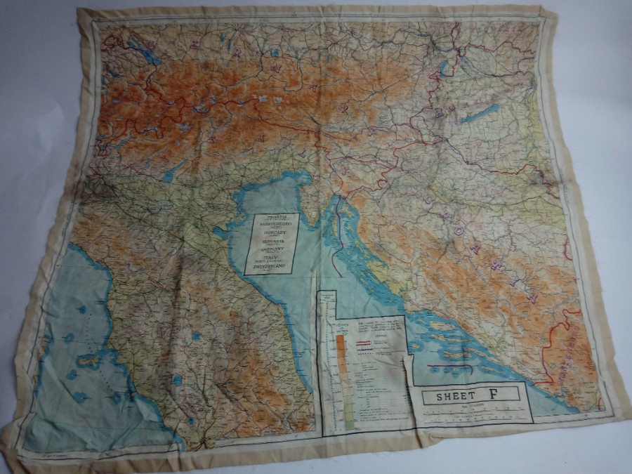 Late 1943 Silk Escape Map