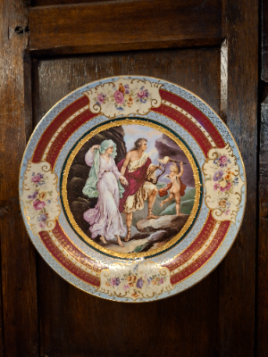 Late 19th Century Continental Hand Painted Ceramic Charger