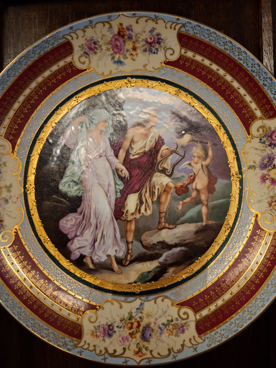 Late 19th Century Continental Hand Painted Ceramic Charger