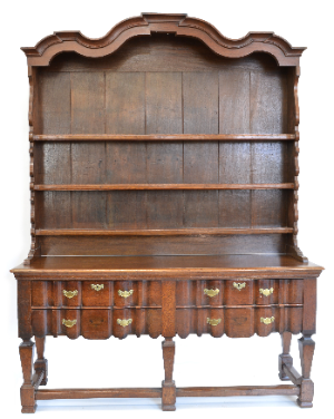 Late 19th Century Oak Block Fronted Dresser