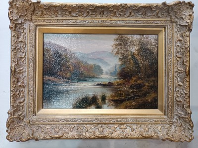Late 19th Century River Landscape Oil Painting, Signed By George Willis Pryce