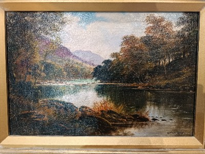 Discover the beauty of George Willis Pryce's late 19th-century oil on canvas river landscape paintings. Get lost in rustic and castle landscapes. Buy now!