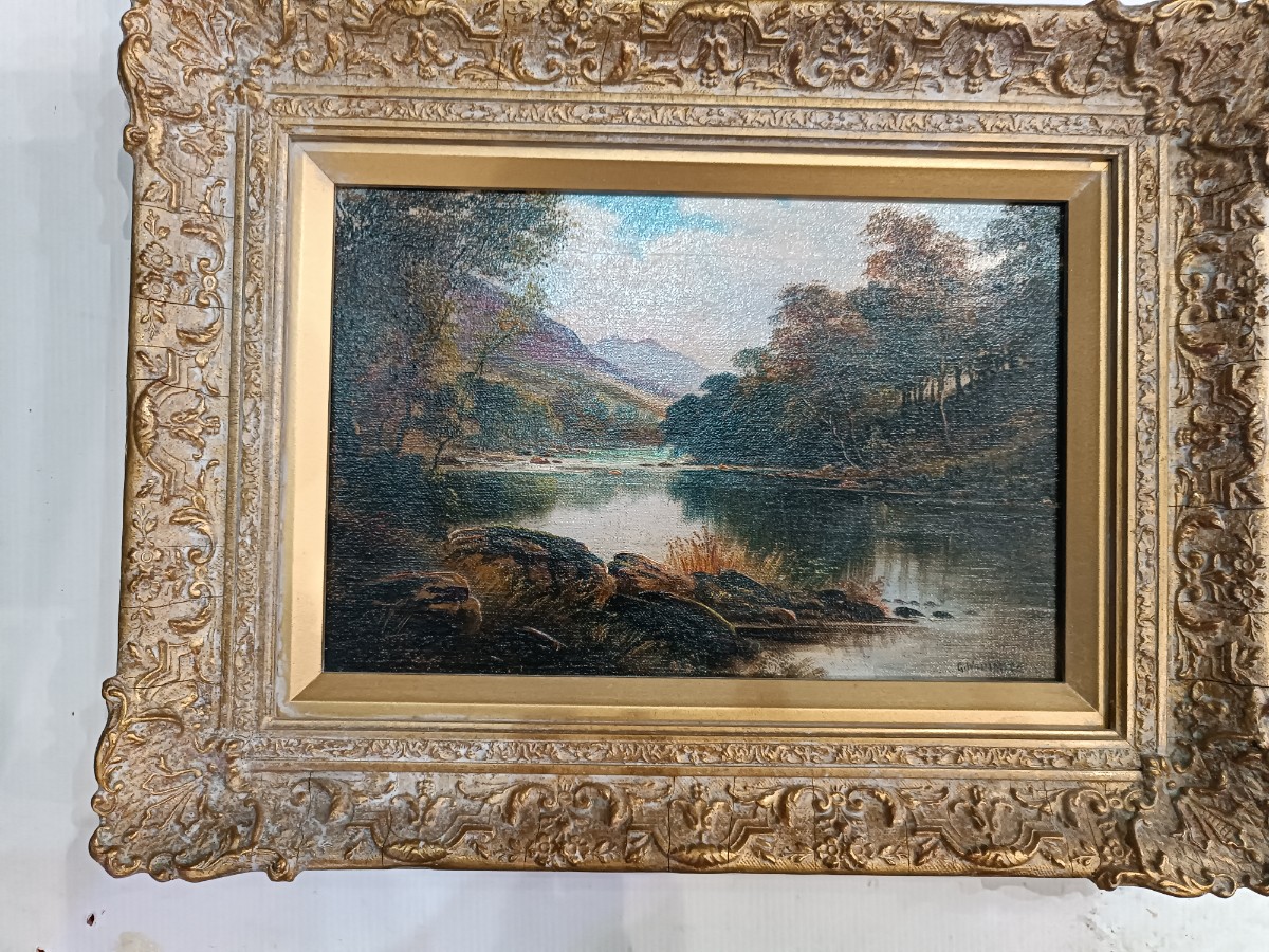 Discover the beauty of George Willis Pryce's late 19th-century oil on canvas river landscape paintings. Get lost in rustic and castle landscapes. Buy now!