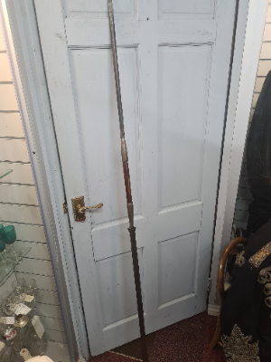 Discover our authentic 19th-century Maasai Tribe lion killing spear. Perfect for collectors or enthusiasts. Explore now and immerse yourself in the rich African history!