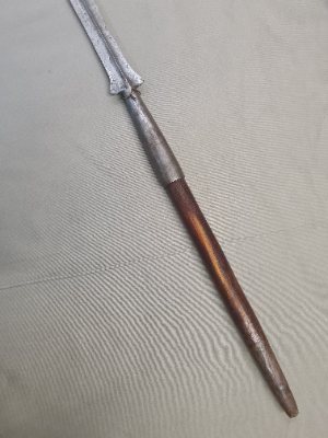 Discover our authentic 19th-century Maasai Tribe lion killing spear. Perfect for collectors or enthusiasts. Explore now and immerse yourself in the rich African history!