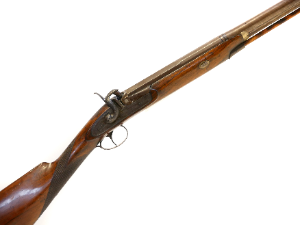 Discover our Cooper and Bates 14 bore single barrel shotgun with 31 inch Damascus Spanish form barrel. Shop now for top quality firearms!