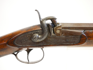 Discover our Cooper and Bates 14 bore single barrel shotgun with 31 inch Damascus Spanish form barrel. Shop now for top quality firearms!