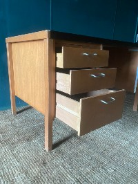 Mid 20th Century Vintage Office Study Work Computer Desk Filing Storage Drawers