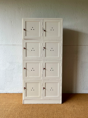 Mid 20th Century Vintage Painted Wooden Freestanding Kitchen Larder Cupboard