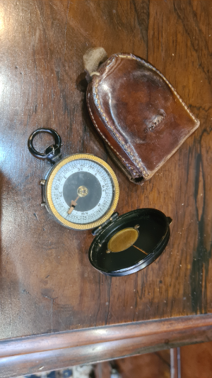 A Modern 20th Century Compass With Original Case