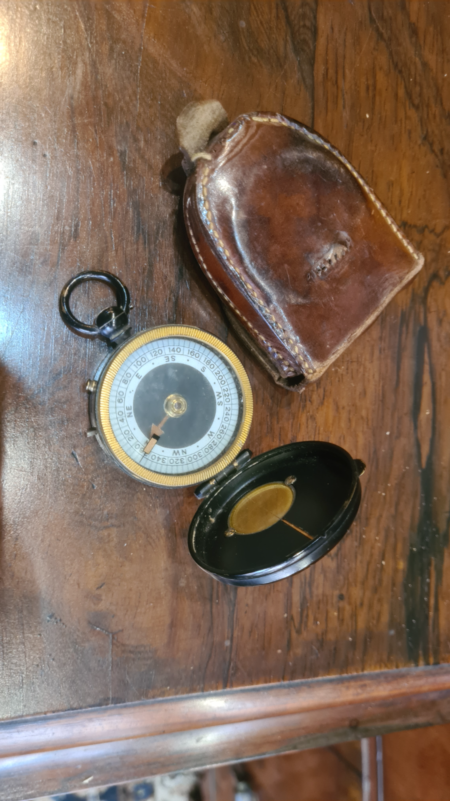 A Modern 20th Century Compass With Original Case