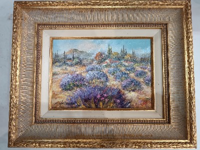 Oil On Canvas, Provence Landscape Painting ,Signed  By Christophe Ghesquiereed