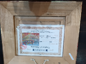 Oil Painting, Provence Landscape Scene Signed By Christophe Ghesquiere