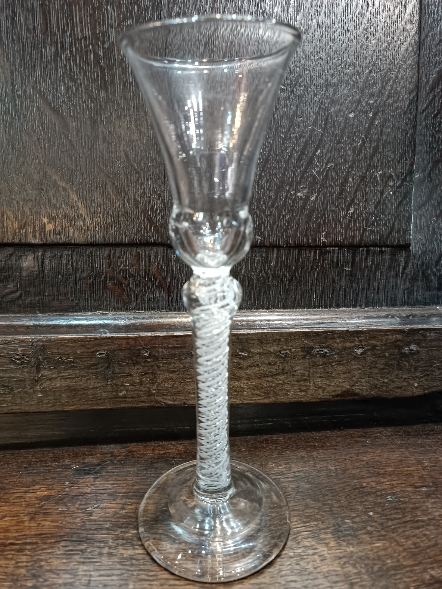 Discover our remarkable collection of lead drinking glasses, circa 1755, featuring an opaque twist with inner mercury twist stem. Shop now and enjoy historic luxury.