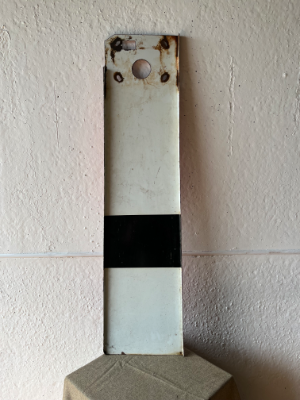 Original Vintage 4ft Enamel Metal RAILWAY SIGN Semaphore Stop Signal Arm Sign