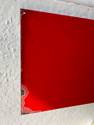 Original Vintage 4ft Enamel Metal RAILWAY SIGN Semaphore Stop Signal Arm Sign