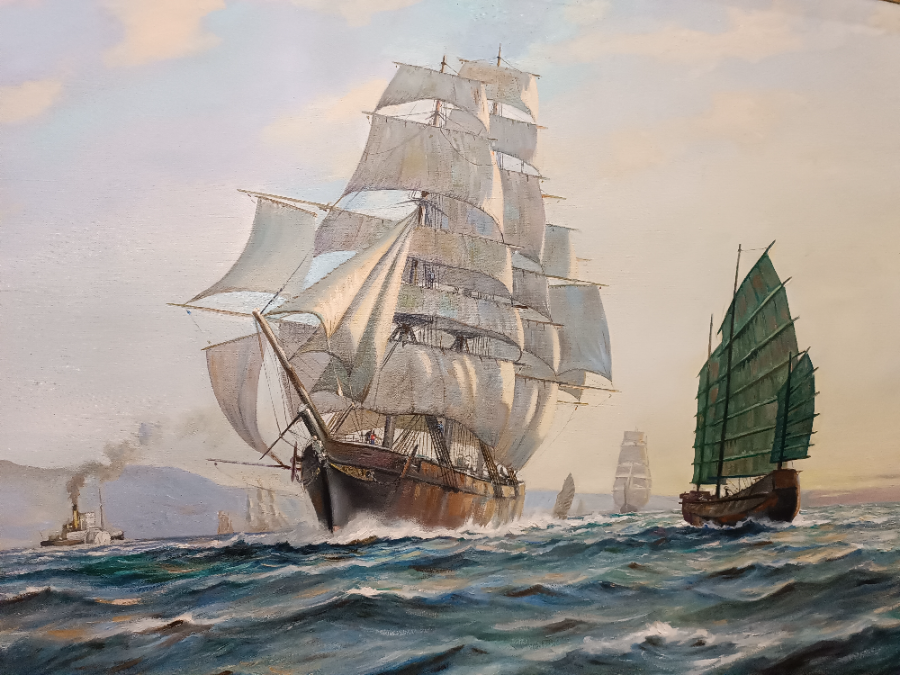 "Out From Foochow" By Roland Davies, Signed