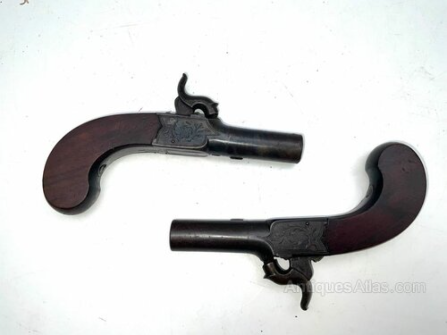 Primary image for PAIR OF MATCHING PERCUSHION POCKET PISTOLS