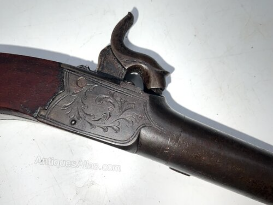 PAIR OF MATCHING PERCUSHION POCKET PISTOLS