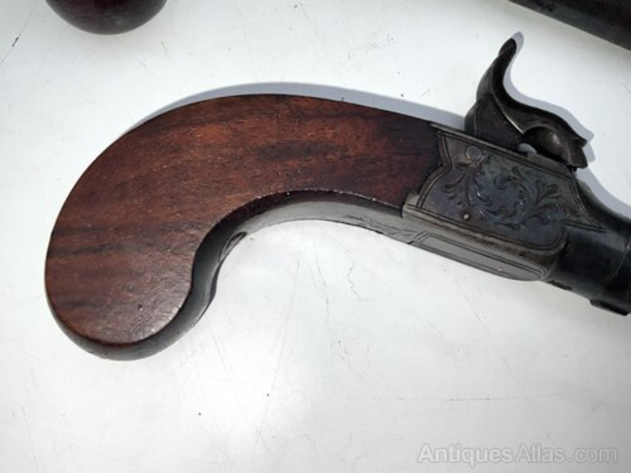 PAIR OF MATCHING PERCUSHION POCKET PISTOLS
