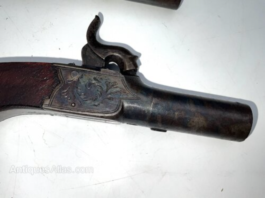 PAIR OF MATCHING PERCUSHION POCKET PISTOLS